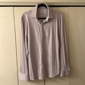 Mizzen+Main Medium Trim-Fit Morse Lavender Stretch Shirt